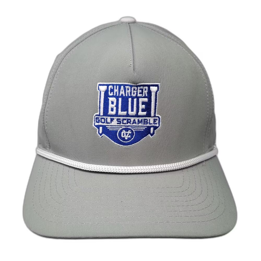 Pins & Aces Charger Blue Golf Scramble Green Blue Rope Snapback 5 Panel Hat OSFM